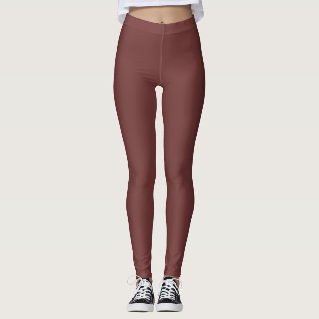 Leggings Automne Trend Couleur acajou solide (Devant)