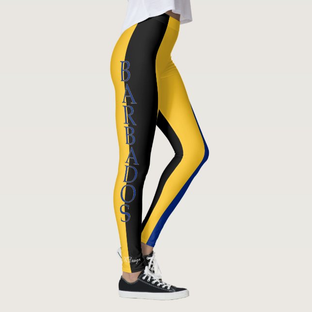 Leggings aux couleurs du drapeau de la Barbade (Droite)