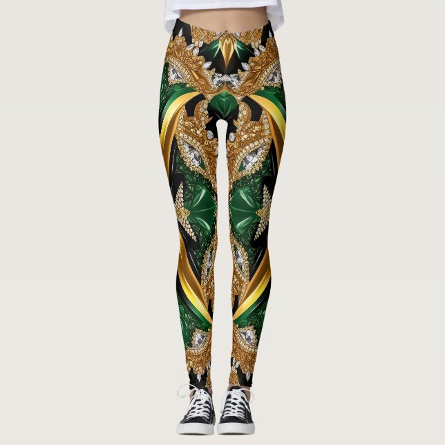 Leggings aux couleurs jamaïcaines (Devant)