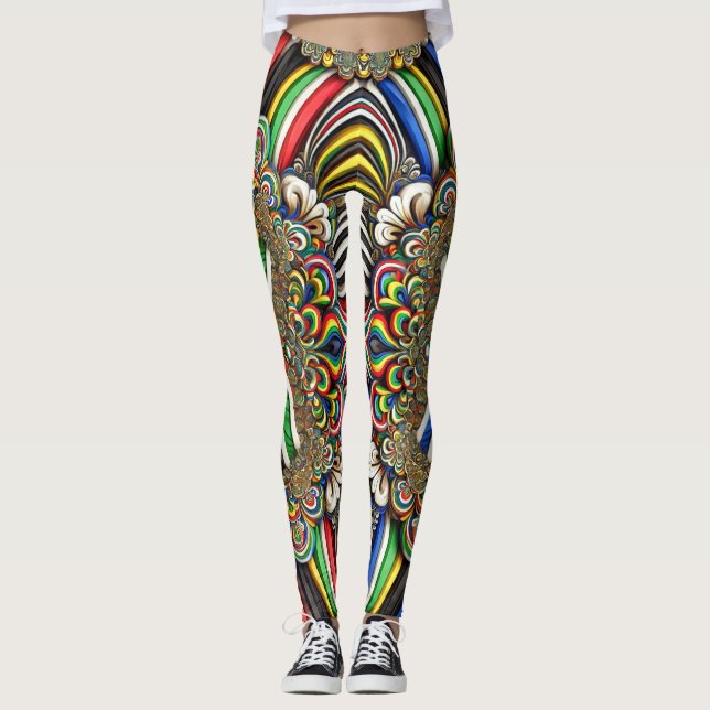Leggings aux couleurs sud-africaines (Devant)