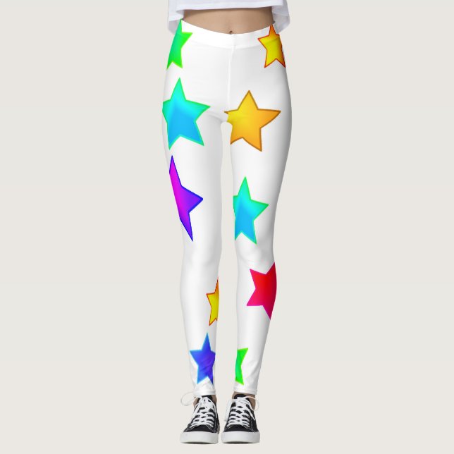 Leggings aux étoiles colorées (Devant)