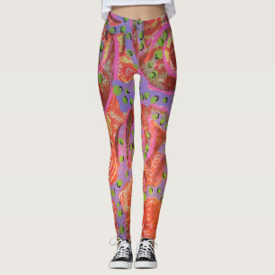 Leggings aux fils colorés