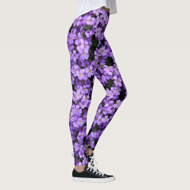Leggings aux fleurs de violet (Droite)