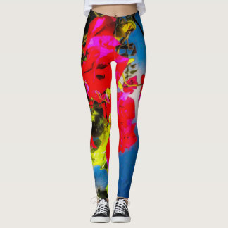 Leggings aux fleurs vives