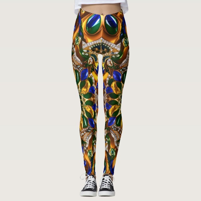Leggings avec Brésil Couleurs design (Devant)