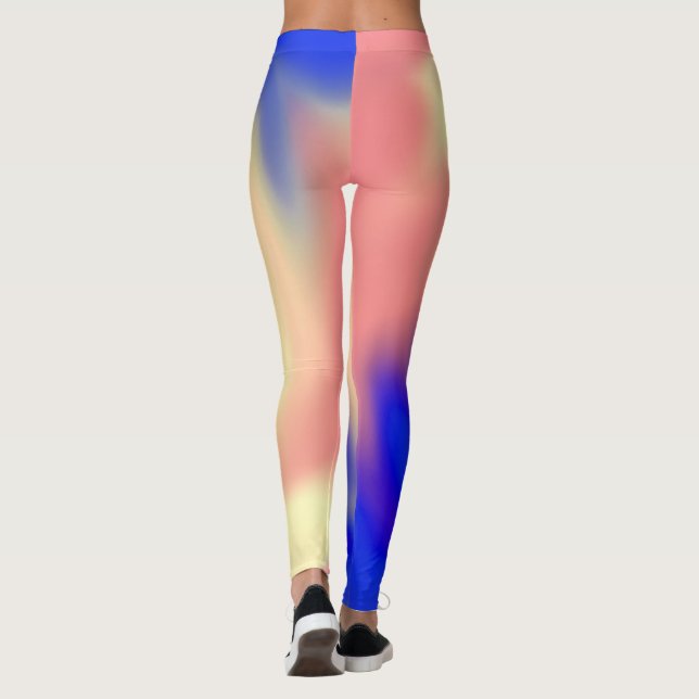Leggings avec conception de flux coloré Abstrait (Dos)