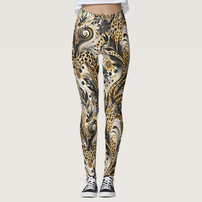 Leggings avec des motifs de léopard (Devant)