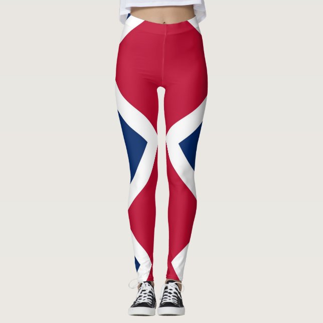 Leggings avec drapeau de Denver, Colorado State, U (Devant)
