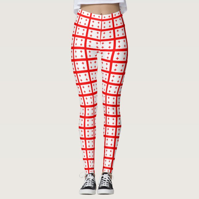 Leggings avec drapeau de Géorgie (Devant)
