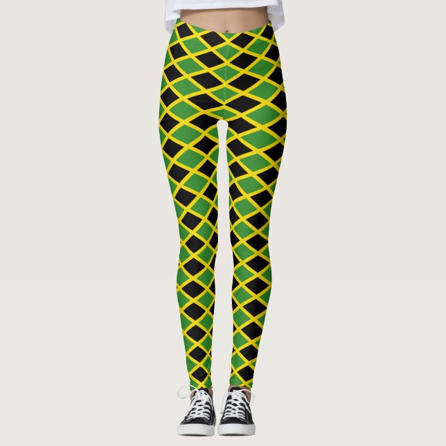 Leggings avec drapeau de la Jamaïque (Devant)