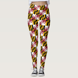 Leggings avec drapeau de Maryland State, USA