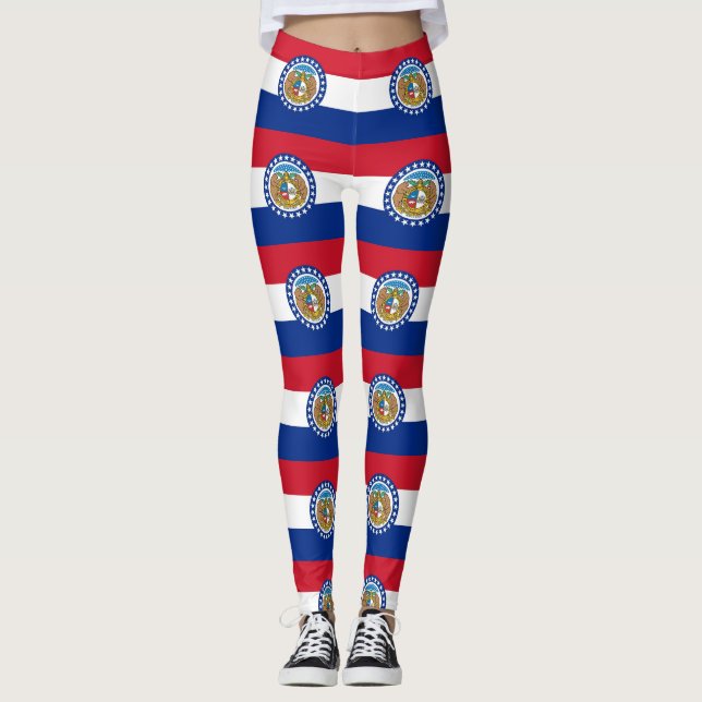 Leggings avec drapeau de Missouri State, États-Uni (Devant)