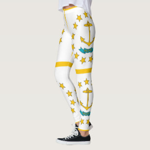 Leggings avec drapeau de Rhode Island, USA