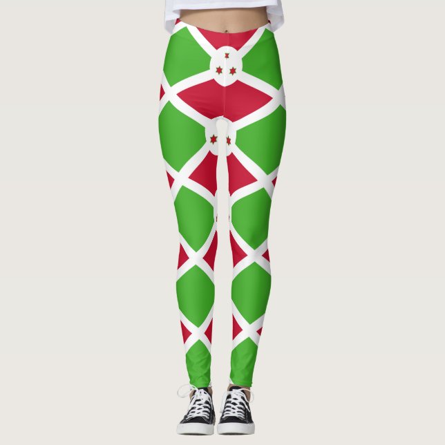 Leggings avec drapeau du Burundi (Devant)