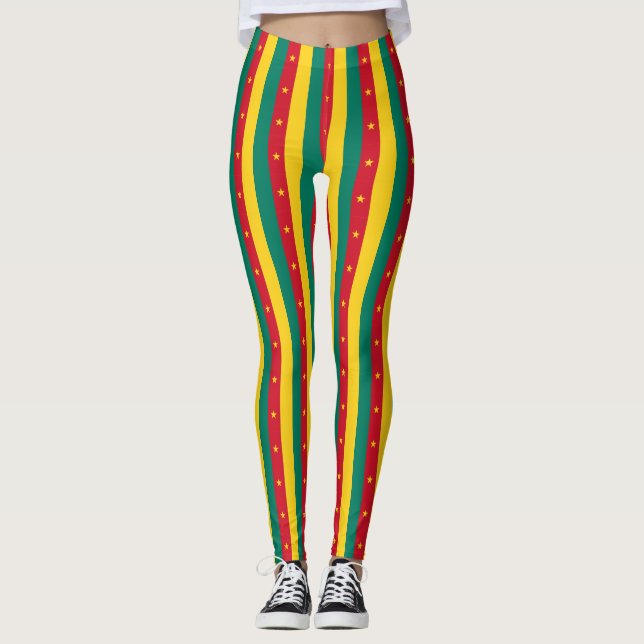 Leggings avec drapeau du Cameroun (Devant)