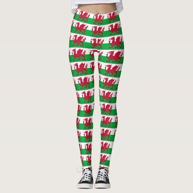 Leggings avec drapeau du Pays de Galles, Royaume-U (Devant)