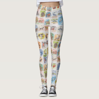 Leggings avec écureuils et autres animaux
