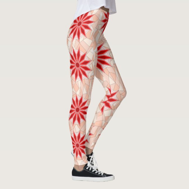 Leggings avec l'art chaud rouge (Droite)