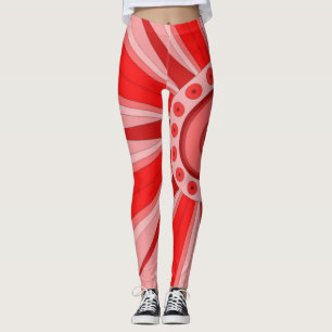Leggings avec l'art chaud rouge
