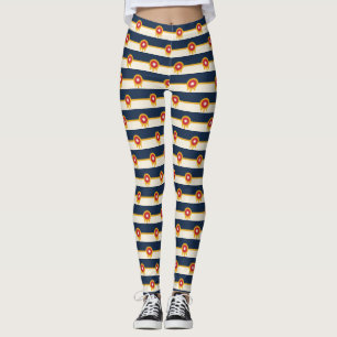 Leggings avec le drapeau de Tulsa, Oklahoma