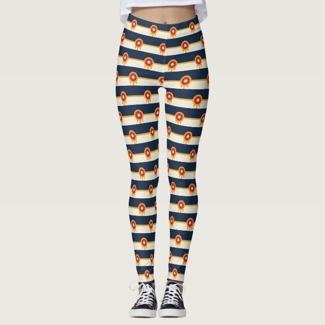 Leggings avec le drapeau de Tulsa, Oklahoma (Devant)