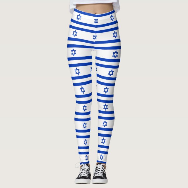 Leggings avec le drapeau d'Israël (Devant)