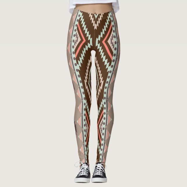 Leggings Aztec Boho Workout Gym Yoga Pantalons pour femmes  (Devant)