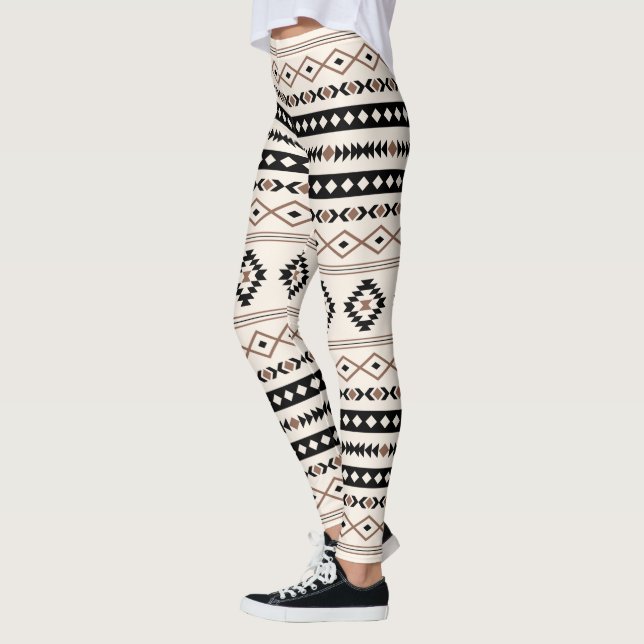 Leggings Aztec Brown Crème Noire Mixte Motifs Motif (Gauche)