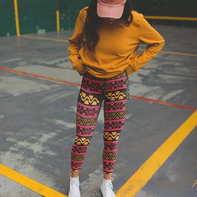 Leggings aztèque rouge (Créateur téléchargé)