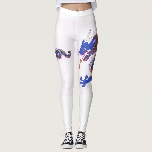 Leggings Azure Guardian-Japanese Dragon of the Eastern Sky (Devant)