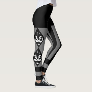 Leggings B&W et Grey, Ocean et Stars Conception arlequin