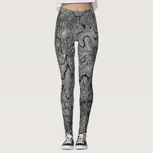Leggings B&W marbrés (Devant)
