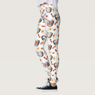 Leggings Bacon & Oeufs Petit déjeuner Motif alimentaire