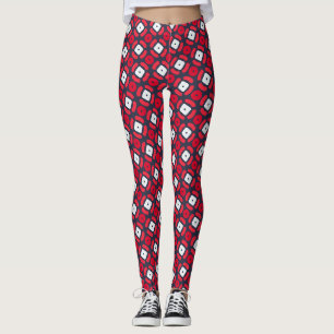 Leggings Bactérie Bleu rouge Motif minimal