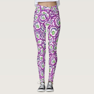 Leggings Bactéries amusantes dessin motif aléatoire motif