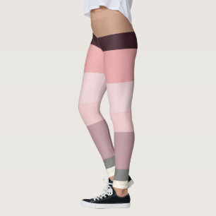 Leggings Baies Abstraites roses et beiges