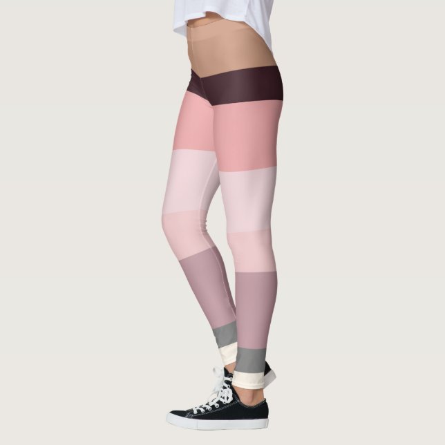Leggings Baies Abstraites roses et beiges (Gauche)