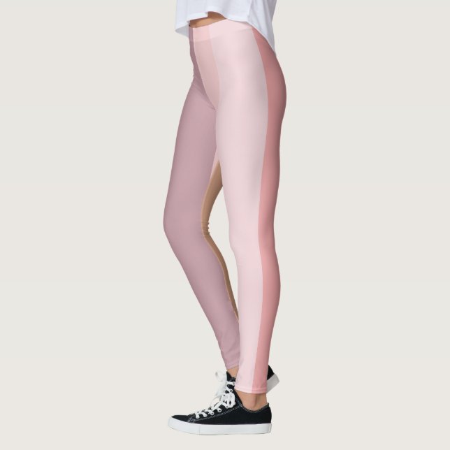 Leggings Baies Abstraites roses et beiges (Gauche)