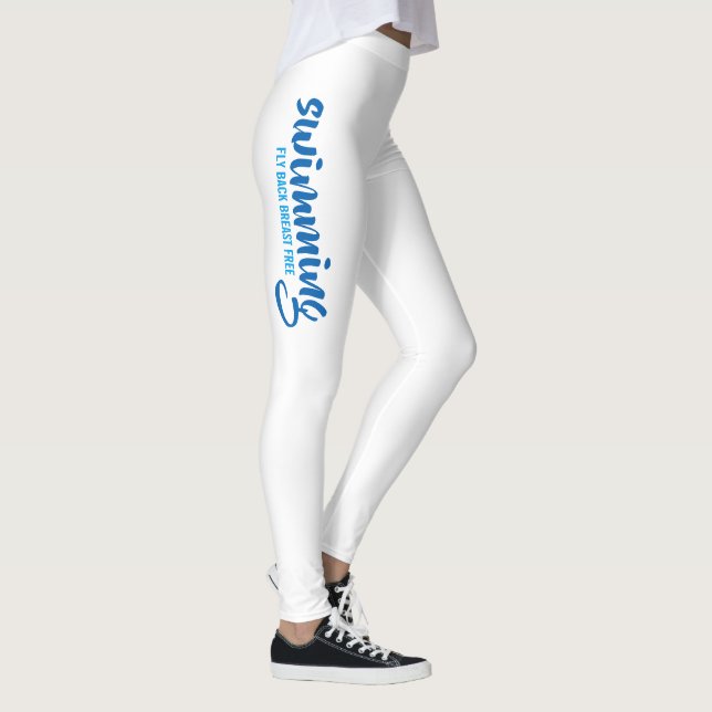 Leggings Baignade Retour poitrine Texte typographique libre (Droite)