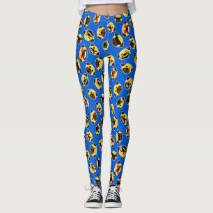 Leggings Baiser de rire d'amour de motif d'Emoji