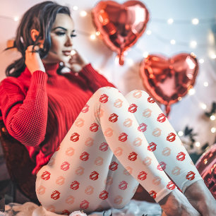 Leggings Baiser rouge et rose