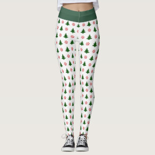 Leggings Baisers de sucre de canne et arbres de Noël