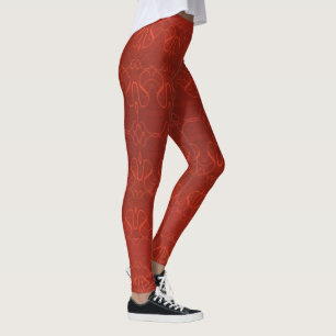 Leggings balancement rouge