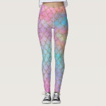 Leggings Balances de sirène coloré Pretty Pastel rose viole<br><div class="desc">Cette conception a été créée par art numérique. Elle peut être personnalisée en cliquant sur le bouton personnaliser et en modifiant la couleur, en ajoutant un nom, des initiales ou vos mots préférés. Contactez-moi à l'adresse colorflowcreations@gmail.com si vous souhaitez que ce design soit disponible sur un autre produit. Achetez ma...</div>