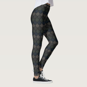 Leggings Balances de sirène en étincelle noire
