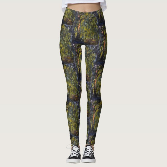 Leggings Balayage Willow par Claude Monet, oeuvre d'art cla (Devant)