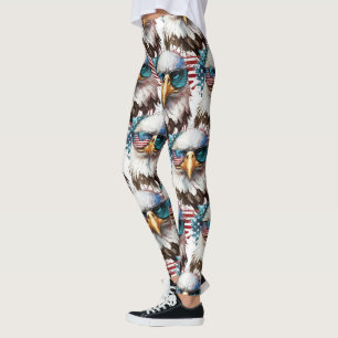 Leggings Bald Eagle motif moderne et unique symbole USA