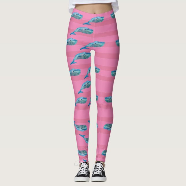 Leggings Baleine Poisson Animaux d'art  (Devant)