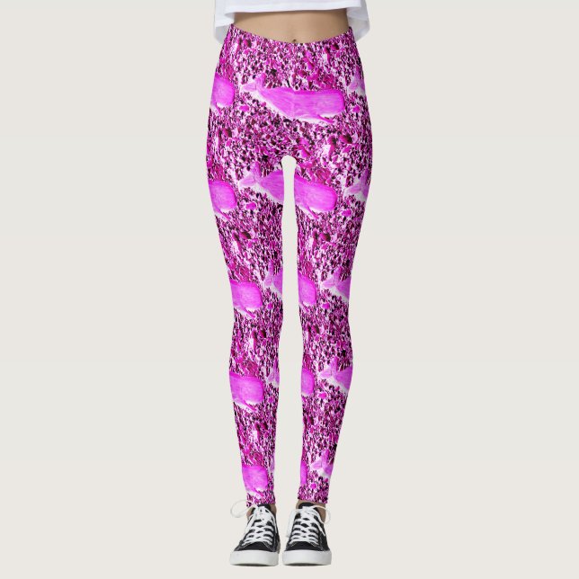 Leggings baleines nageantes rose (Devant)
