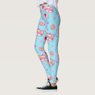Leggings Balle de chapiteau de cirque Étoiles jaunes Vintag